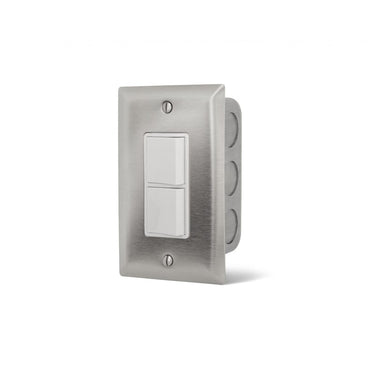 Infratech Flush Mount In-Wall Single Stacked Duplex Switch - 14-4300